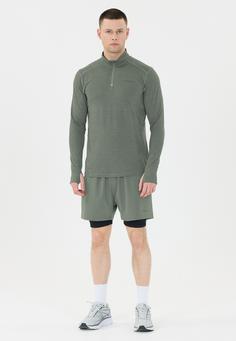 Rückansicht von Endurance Tune Langarmshirt Herren 3058 Balsam Green