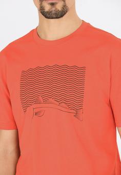 Rückansicht von Cruz Gander Printshirt Herren 4124 Apricot Brandy