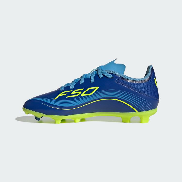 adidas adidas F50 Messi League Kids FG/MG Fu&szlig;ballschuh Fu&szlig;ballschuhe Kinder - Royal Blue / Solar Yellow / Semi Blue Burst - 4 | SportScheck