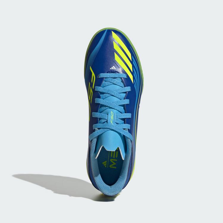 adidas adidas F50 Messi League Kids TF Fu&szlig;ballschuh Fu&szlig;ballschuhe Kinder - Royal Blue / Solar Yellow / Semi Blue Burst - 0 | SportScheck