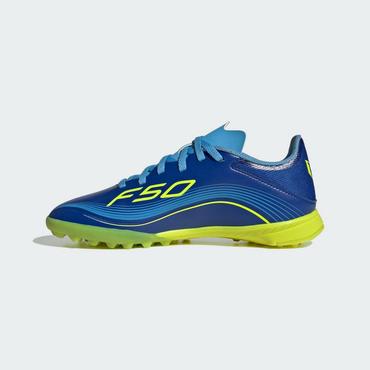 adidas adidas F50 Messi League Kids TF Fu&szlig;ballschuh Fu&szlig;ballschuhe Kinder - Royal Blue / Solar Yellow / Semi Blue Burst - 4 | SportScheck