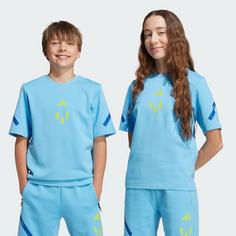 Rückansicht von adidas MESSI ZNE KIDS T-SHIRT T-Shirt Kinder Semi Blue Burst / Semi Solar Yellow
