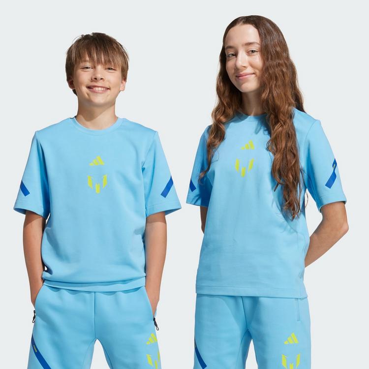 adidas adidas MESSI ZNE KIDS T-SHIRT T-Shirt Kinder - Semi Blue Burst / Semi Solar Yellow - 0 | SportScheck
