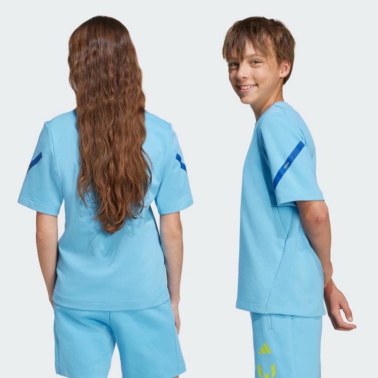 adidas adidas MESSI ZNE KIDS T-SHIRT T-Shirt Kinder - Semi Blue Burst / Semi Solar Yellow - 1 | SportScheck