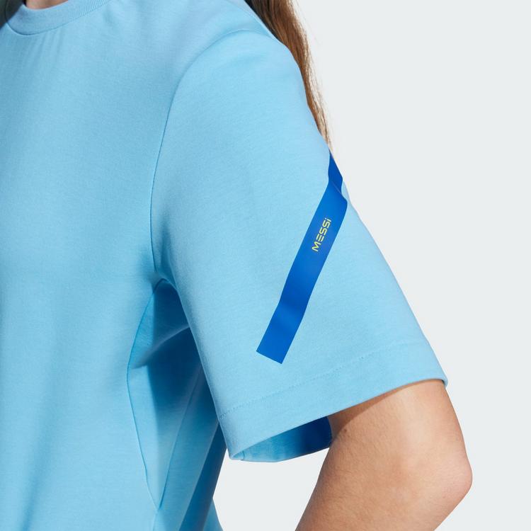adidas adidas MESSI ZNE KIDS T-SHIRT T-Shirt Kinder - Semi Blue Burst / Semi Solar Yellow - 1 | SportScheck