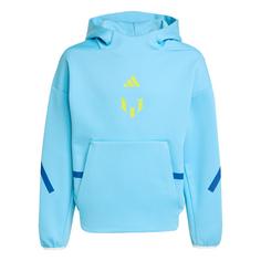 adidas MESSI ZNE HOODIE KIDS Sweatshirt Hoodie Kinder Semi Blue Burst / Semi Solar Yellow