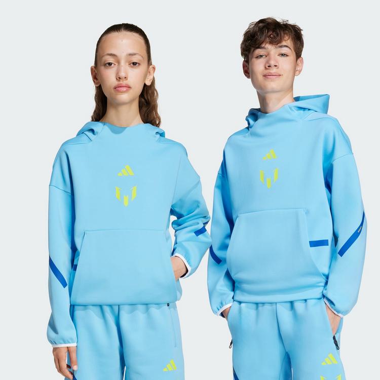 adidas adidas MESSI ZNE HOODIE KIDS Sweatshirt Hoodie Kinder - Semi Blue Burst / Semi Solar Yellow - 0 | SportScheck