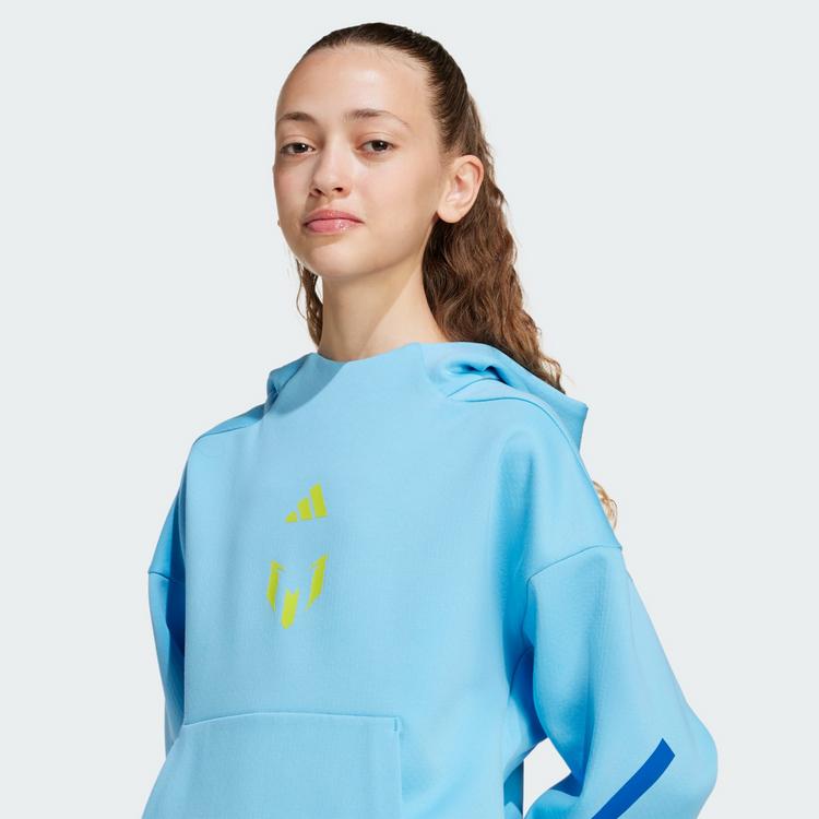 adidas adidas MESSI ZNE HOODIE KIDS Sweatshirt Hoodie Kinder - Semi Blue Burst / Semi Solar Yellow - 1 | SportScheck