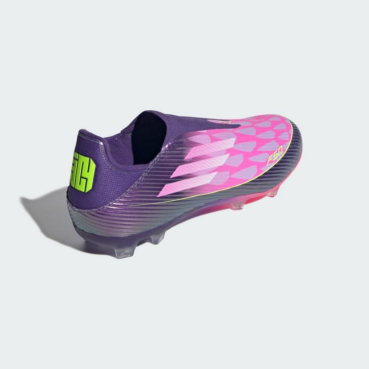 adidas adidas F50 LEAGUE Laceless FG Fu&szlig;ballschuh Fu&szlig;ballschuhe - Purple / Cloud White / Lucid Lemon - 3 | SportScheck