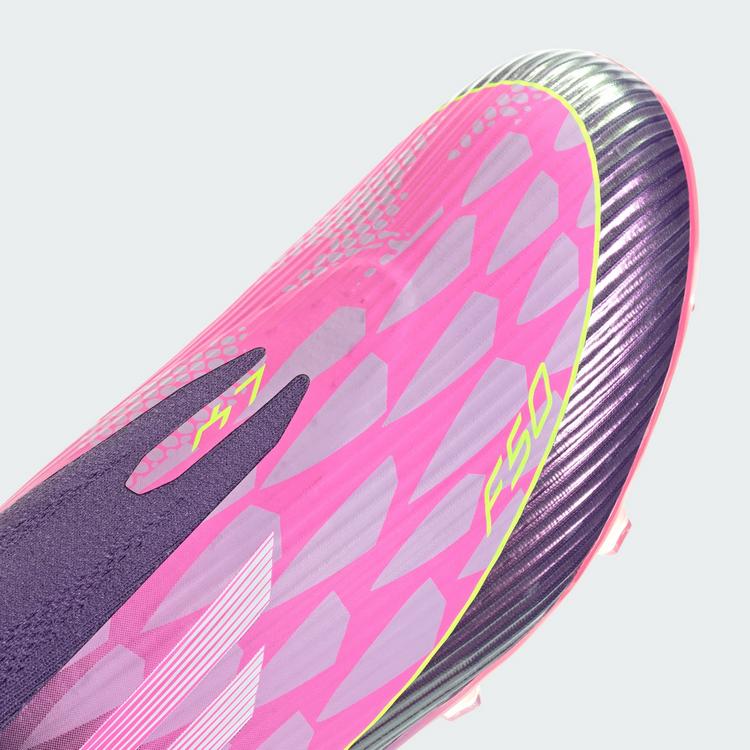 adidas adidas F50 LEAGUE Laceless FG Fu&szlig;ballschuh Fu&szlig;ballschuhe - Purple / Cloud White / Lucid Lemon - 6 | SportScheck