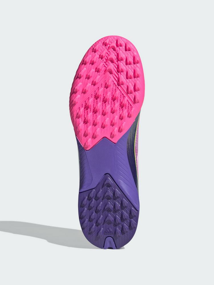 adidas adidas F50 LEAGUE Laceless Kids TF Fu&szlig;ballschuh Fu&szlig;ballschuhe Kinder - Purple / Cloud White / Lucid Lemon - 1 | SportScheck