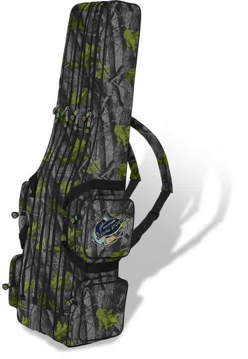 Rückansicht von normani Outdoor Sports Quattro Tragetasche Fog-Autumn-Camo