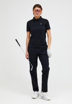 Rückansicht von Peak Performance Poloshirt Damen BLACK