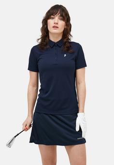 Rückansicht von Peak Performance Poloshirt Damen INDIGO