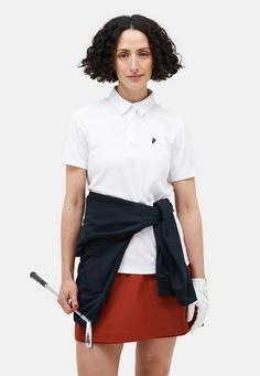 Rückansicht von Peak Performance Poloshirt Damen schneeweiss