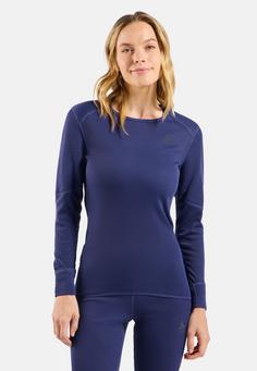 Rückansicht von Odlo ACTIVE X-WARM ECO Funktionsshirt Damen Skipper Blue(21119)