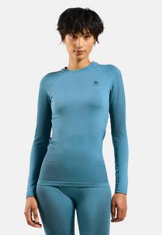 Rückansicht von Odlo PERFORMANCE WARM Funktionsshirt Damen provincial blue(21090)