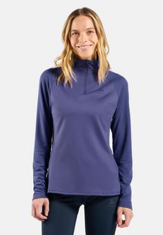 Rückansicht von Odlo ESSENTIAL CERAMIWARM Laufhoodie Damen Skipper Blue(21119)