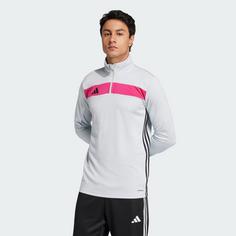 Rückansicht von adidas Tiro 25 Essentials Trainingsoberteil Trainingsanzug Herren Clear Grey / Real Magenta