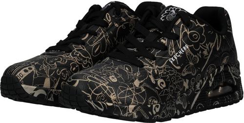 Rückansicht von Skechers Sneaker Sneaker Damen Schwarz Kombi