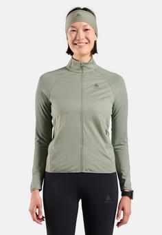 Rückansicht von Odlo ZEROWEIGHT WARM HYBRID Laufjacke Damen shadow(10876)