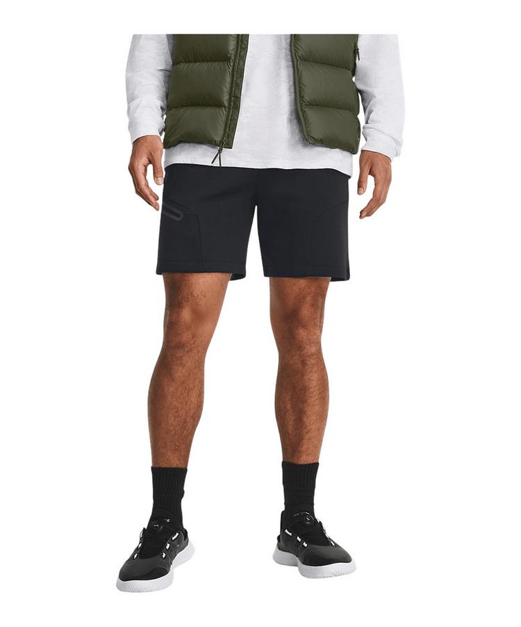 Under Armour Under Armour Unstoppable Fleece Short Wei&szlig; Laufshorts Herren - schwarz - 0 | SportScheck
