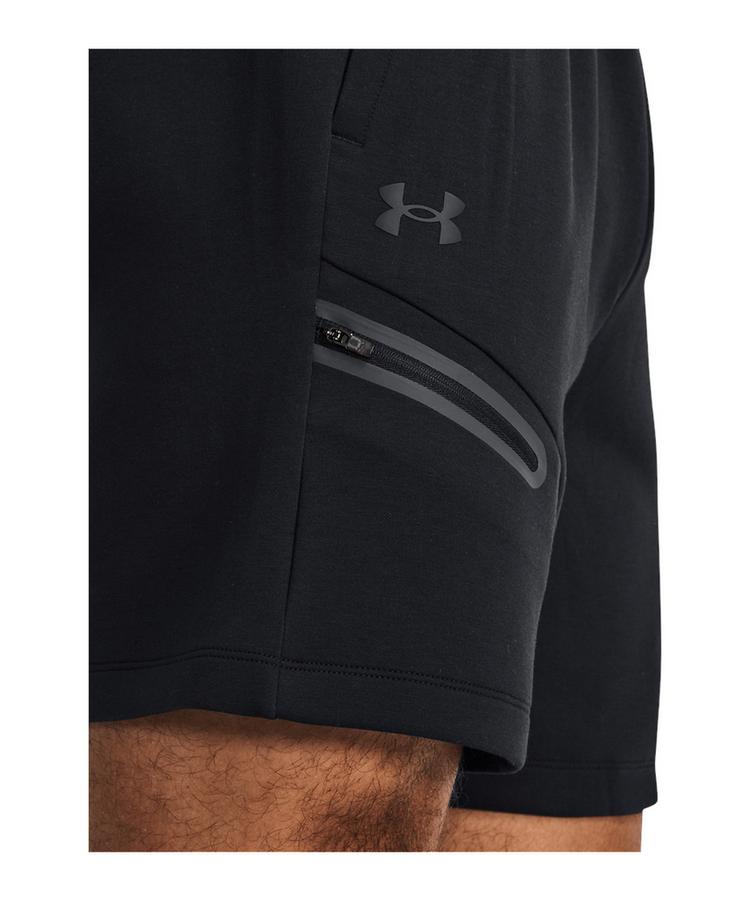 Under Armour Under Armour Unstoppable Fleece Short Wei&szlig; Laufshorts Herren - schwarz - 2 | SportScheck