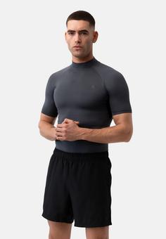 Rückansicht von DANISH ENDURANCE Compression SS Kompressionstop Herren black grey