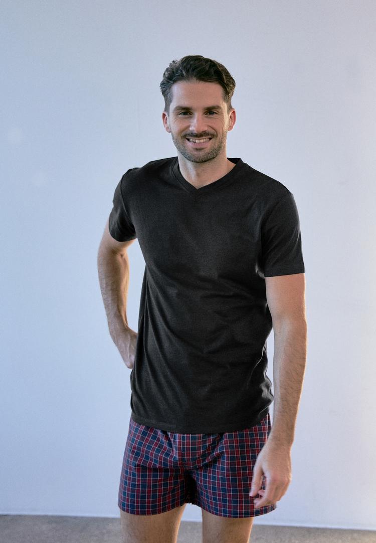 DANISH ENDURANCE DANISH ENDURANCE Basic V-Neck T-Shirt Herren - schwarz - 0 | SportScheck