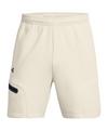 Under Armour Unstoppable Fleece Short Wei&szlig; Laufshorts Herren - weissschwarz