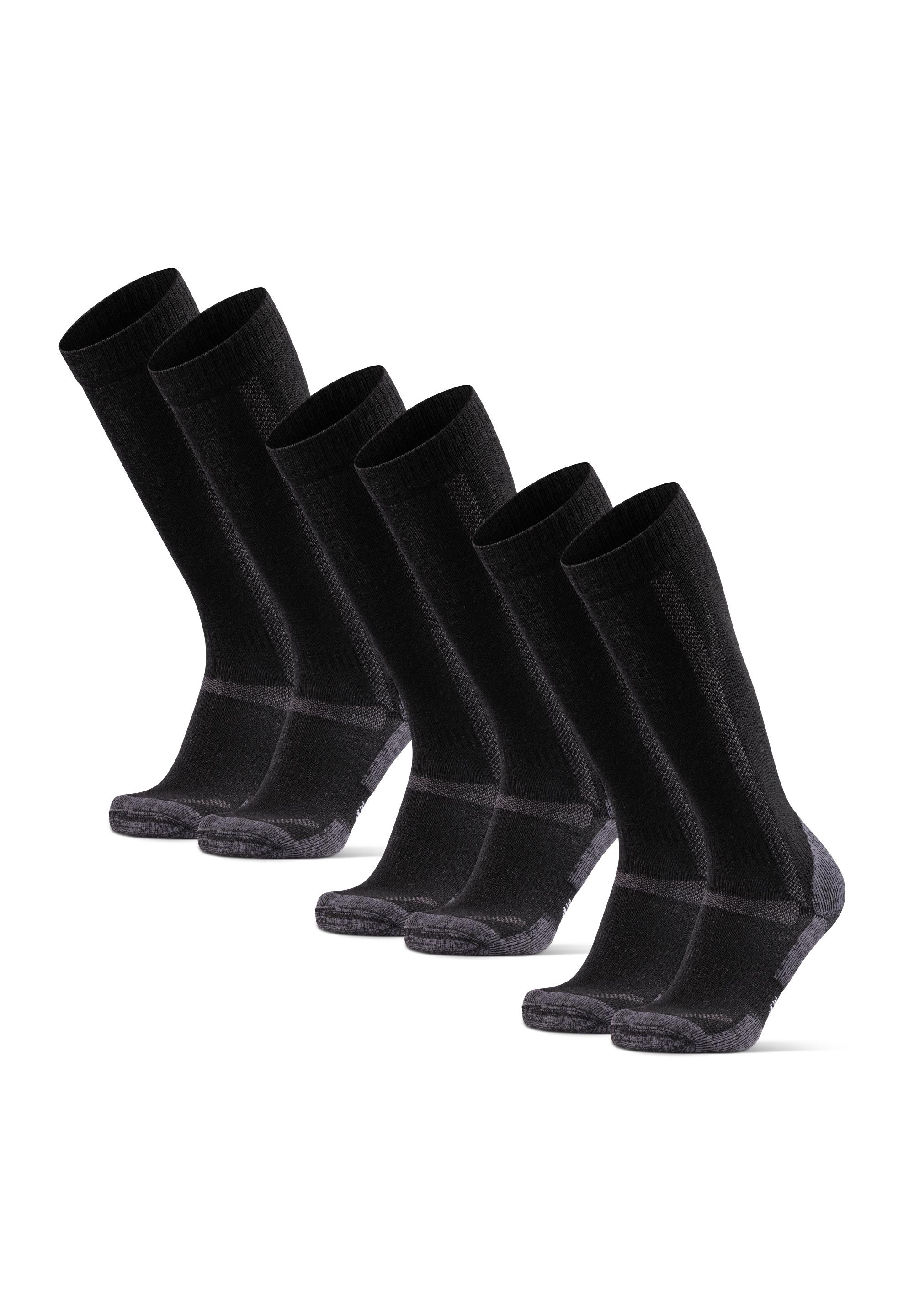 DANISH ENDURANCE Knee-High Merino Hiking Socken - schwarz