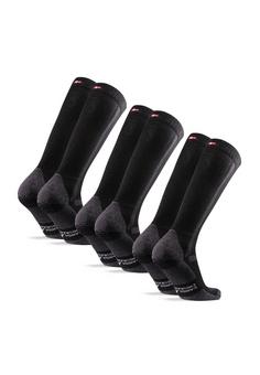 Rückansicht von DANISH ENDURANCE Knee-High Merino Hiking Wandersocken schwarz