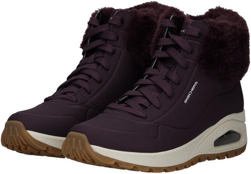 Rückansicht von Skechers Stiefelette Stiefel Damen Weinrot