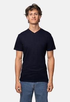 Rückansicht von DANISH ENDURANCE Basic V-Neck T-Shirt Herren white_dark navy