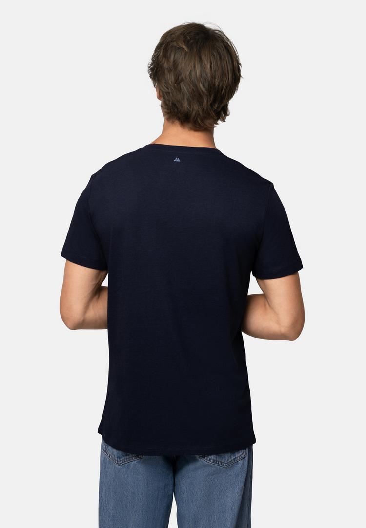 DANISH ENDURANCE DANISH ENDURANCE Basic Crew Neck T-Shirt Herren - white_dark navy - 1 | SportScheck