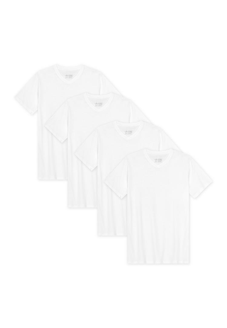 DANISH ENDURANCE DANISH ENDURANCE Basic V-Neck T-Shirt Herren - wei&szlig; - 0 | SportScheck