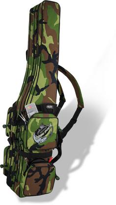 Rückansicht von normani Outdoor Sports RodBox Triple Tragetasche Woodland