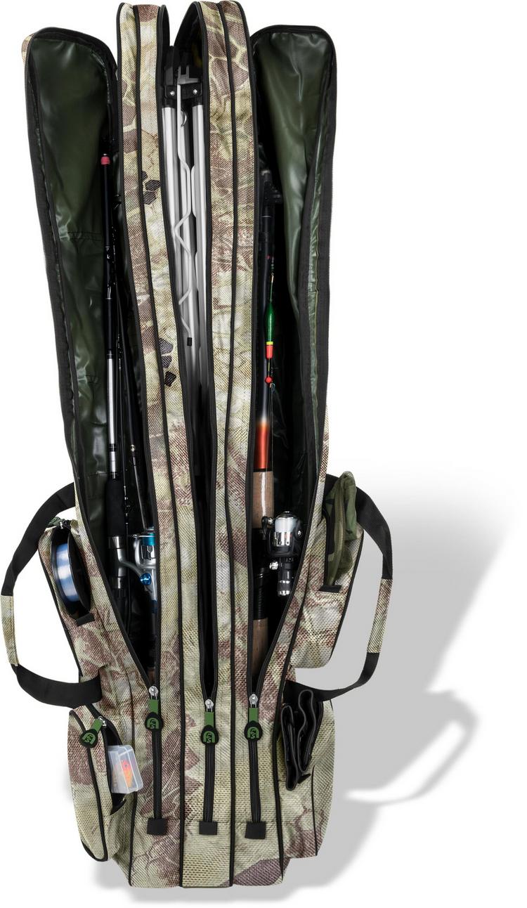 normani Outdoor Sports normani Outdoor Sports RodBox Triple Tragetasche - Waldtarn - 4 | SportScheck