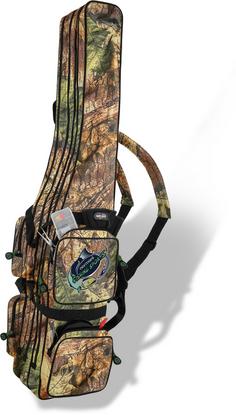 Rückansicht von normani Outdoor Sports RodBox Triple Tragetasche Herbst-Waldtarn