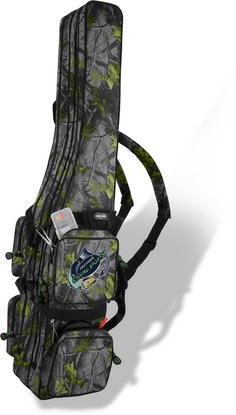Rückansicht von normani Outdoor Sports RodBox Triple Tragetasche Fog-Autumn-Camo