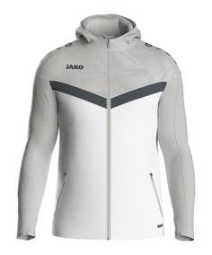 JAKO Iconic Kapuzenjacke Trainingsjacke weissgrau