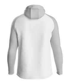 Rückansicht von JAKO Iconic Kapuzenjacke Trainingsjacke weissgrau