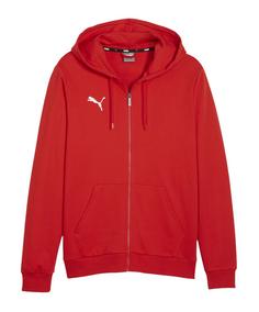 PUMA teamGOAL Casuals Kapuzenjacke Trainingsjacke Herren rotweiss