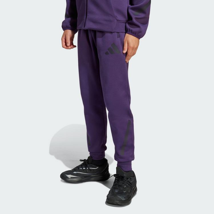 adidas adidas adidas Tapered-Leg Z.N.E. Kids Hose Stoffhose Kinder - Aurora Plum / Aurora Black - 1 | SportScheck