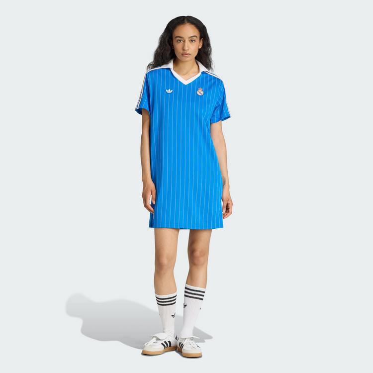 adidas adidas Real Madrid Terrace Icons Kleid Laufkleid Damen - Blue Bird / White - 0 | SportScheck