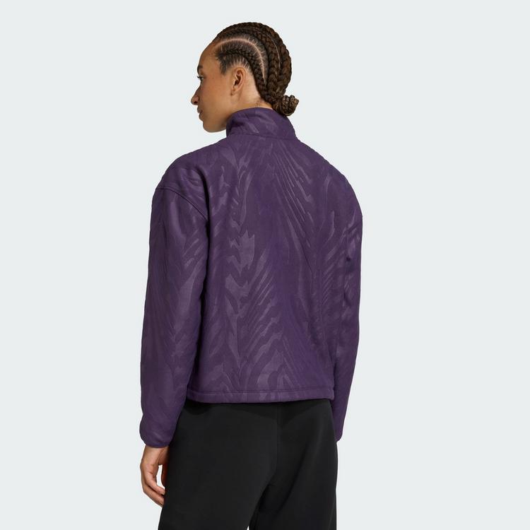 adidas adidas AOP Polarfleece Pullover Funktionssweatshirt Damen - Aurora Plum - 1 | SportScheck