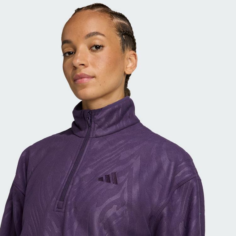 adidas adidas AOP Polarfleece Pullover Funktionssweatshirt Damen - Aurora Plum - 0 | SportScheck