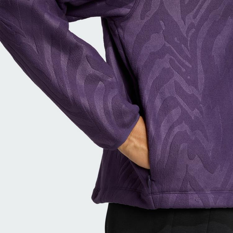 adidas adidas AOP Polarfleece Pullover Funktionssweatshirt Damen - Aurora Plum - 1 | SportScheck