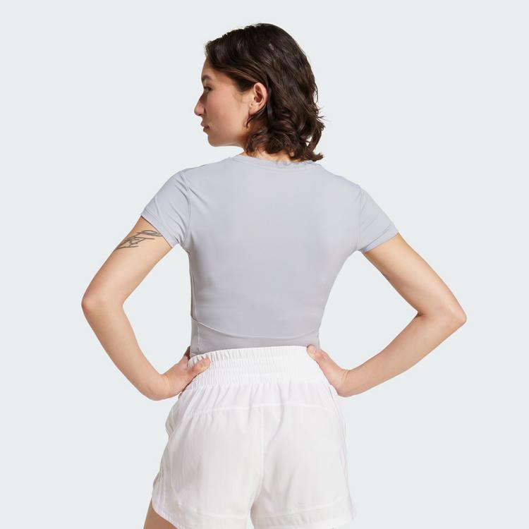 adidas adidas Hyperglam Shine Baby T-Shirt Funktionsshirt Damen - Halo Silver / Grey - 1 | SportScheck