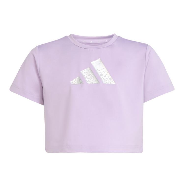 adidas adidas Training Essentials Glam Print T-Shirt T-Shirt Kinder - Black / Silver Metallic - 0 | SportScheck